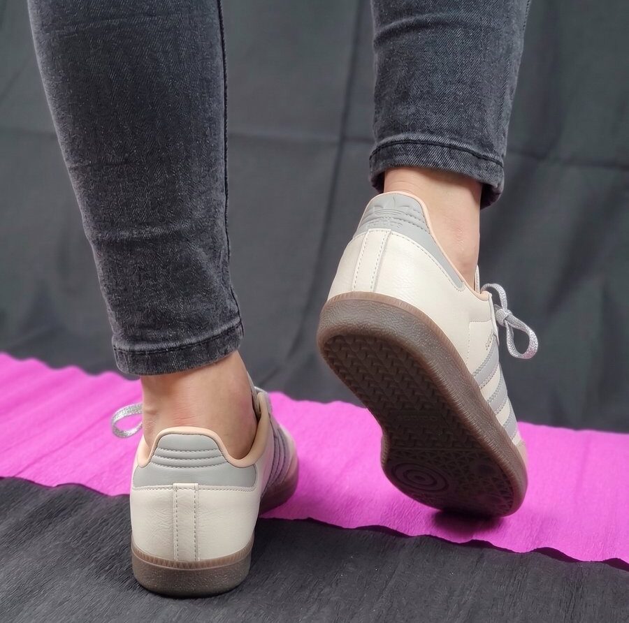 Adidas Samba OG Creme/Grau Gummisohle #2