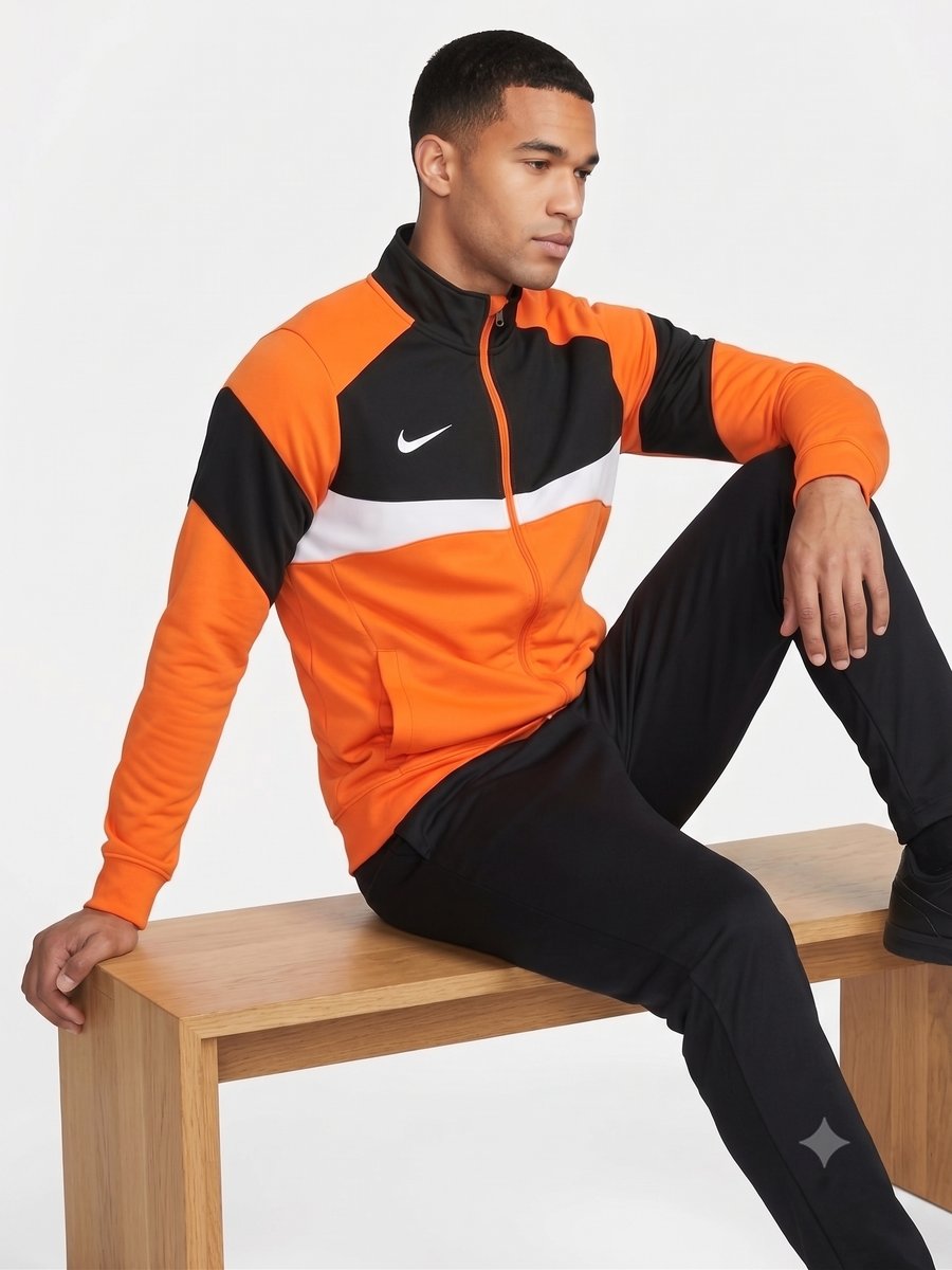 NIKE TRACK JACKET DRY ACADEMY I96 EUPHORIA - BLACK/WHITE/TOTAL ORANGE #1