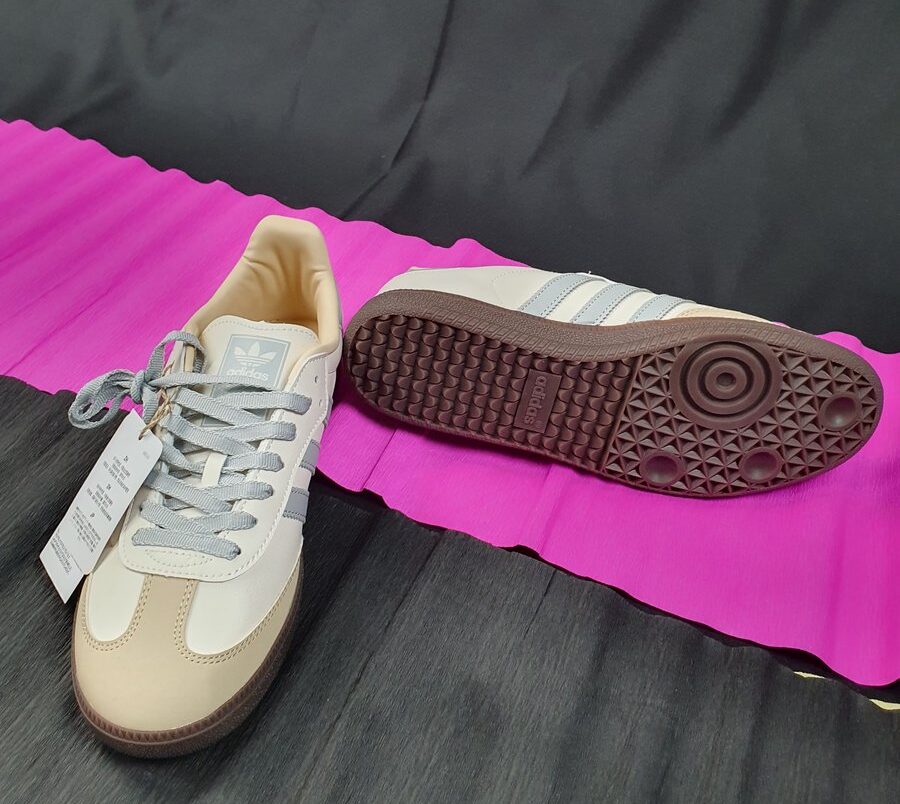 Adidas Samba OG Creme/Grau Gummisohle #3