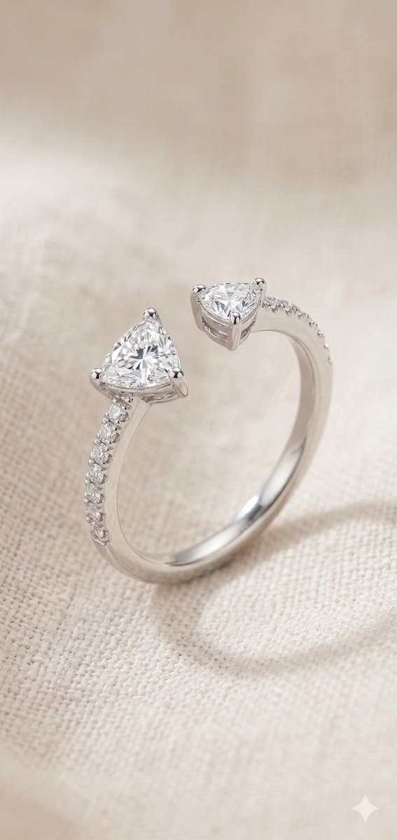 Silber-Ring Kristall Toi-et-Moi #1