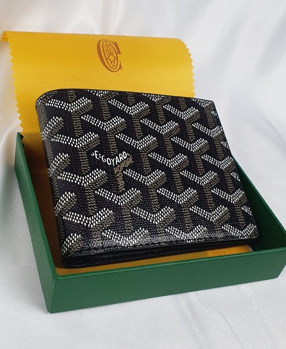 Goyard Geldbörse schwarz Chevron mit Box #1