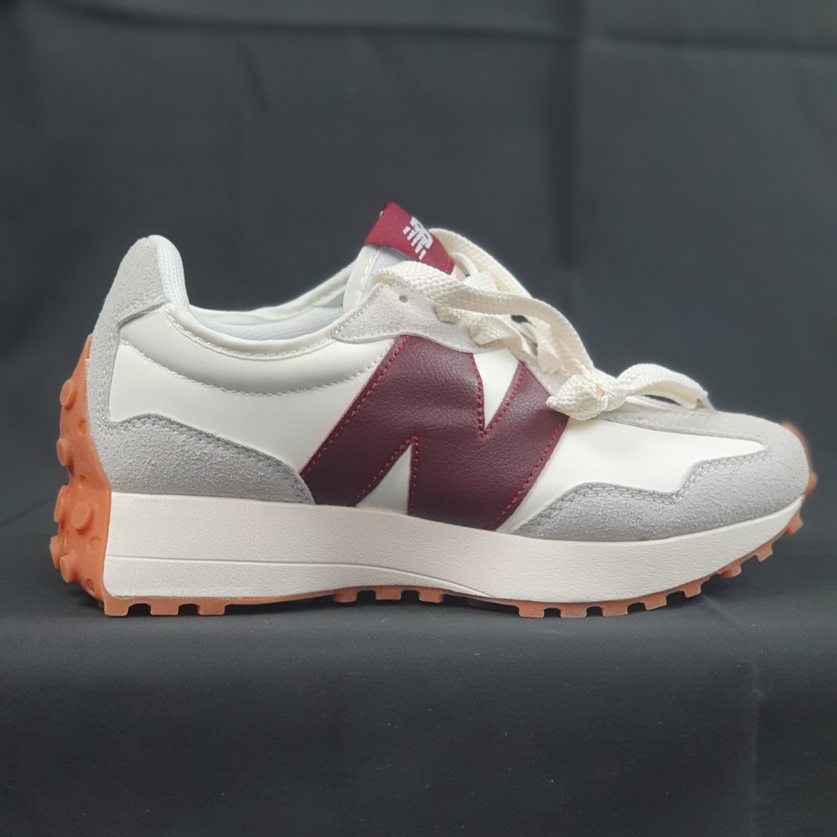 New Balance 327 Weiß/Burgund/Gum #1