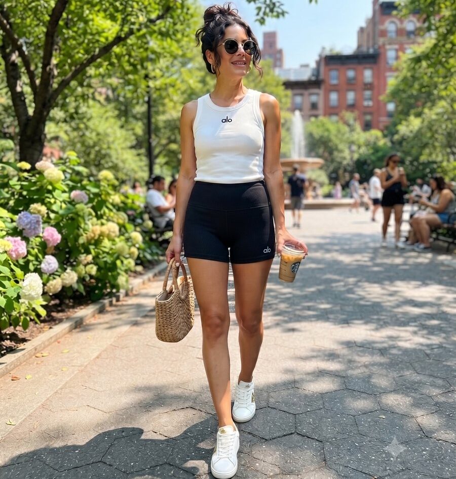 Alo Yoga Ribbed Tanktop Weiss #1