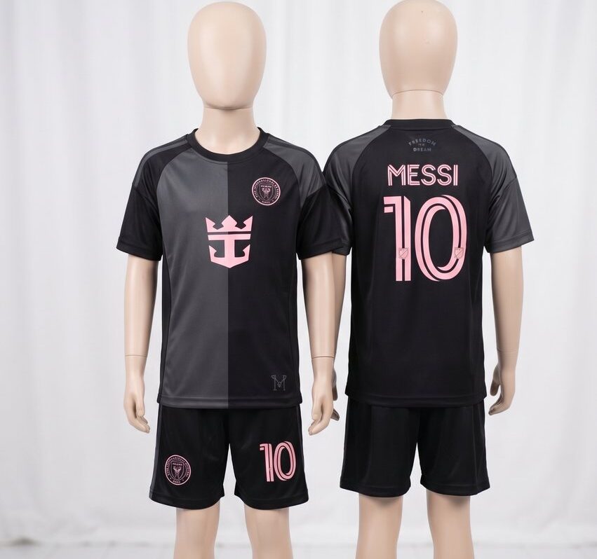 Trikot-Set Schwarz/Grau Pink-Krone (Nr. 10) #1