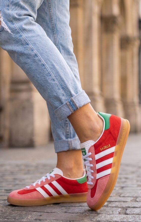 Adidas Gazelle Bold rot weiß #9