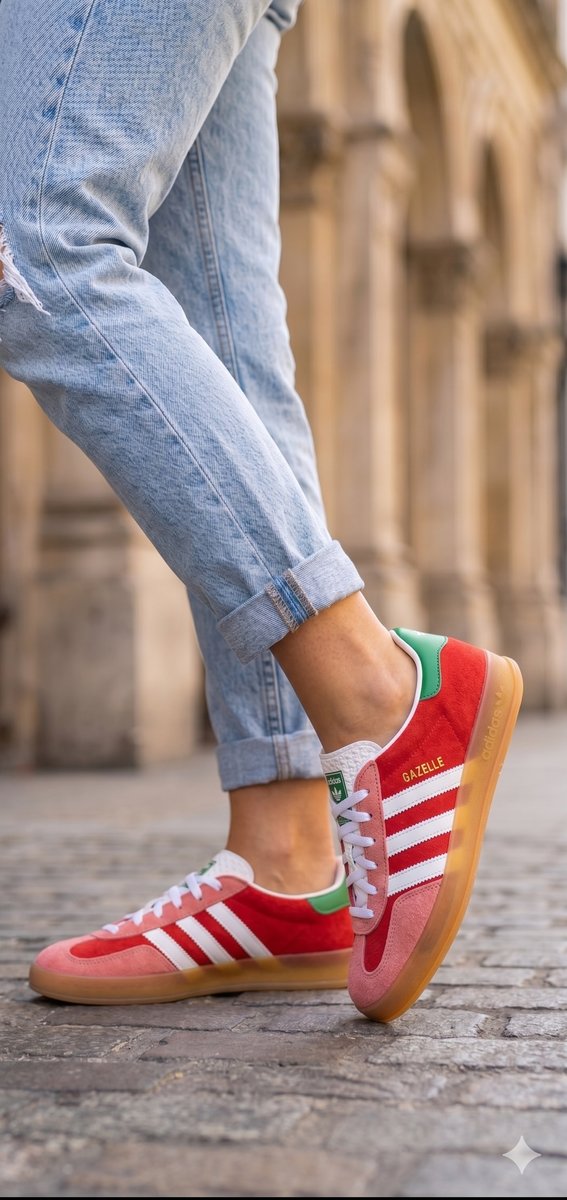 Adidas Gazelle Bold rot weiß #9