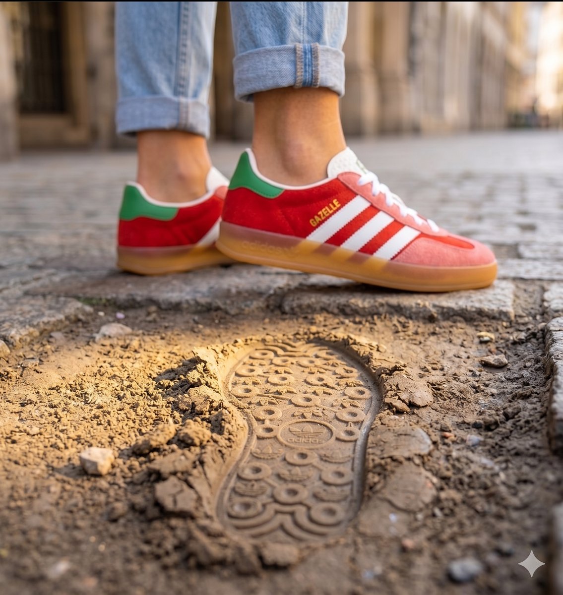 Adidas Gazelle Bold rot weiß #10