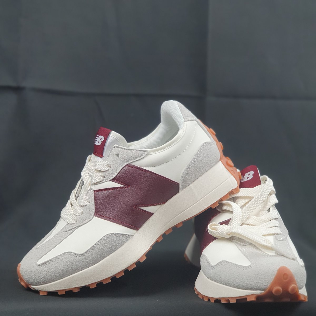 New Balance 327 Weiß/Burgund/Gum #4