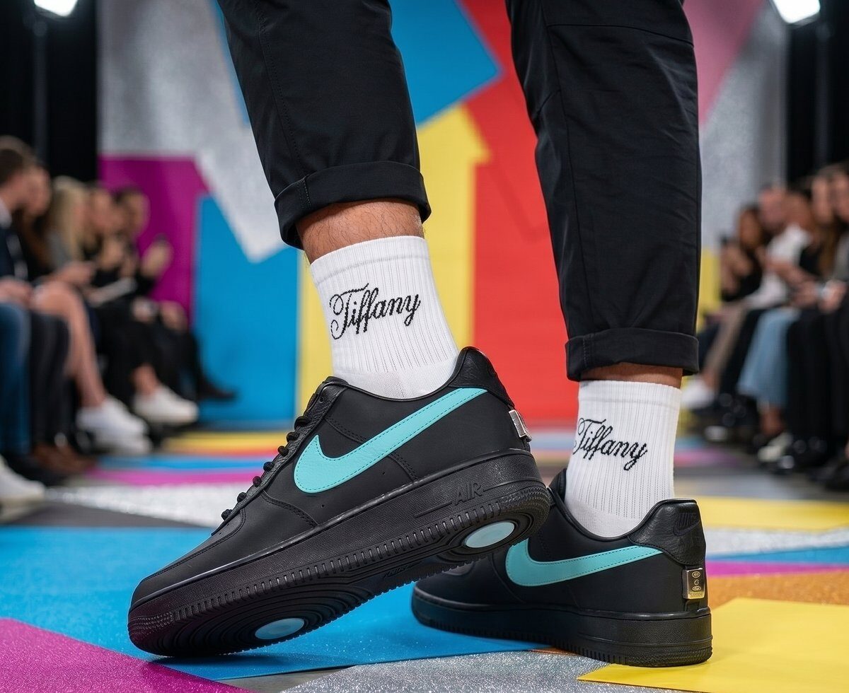Nike Air Force 1 Low x Tiffany & Co. Schwarz/Teal #2