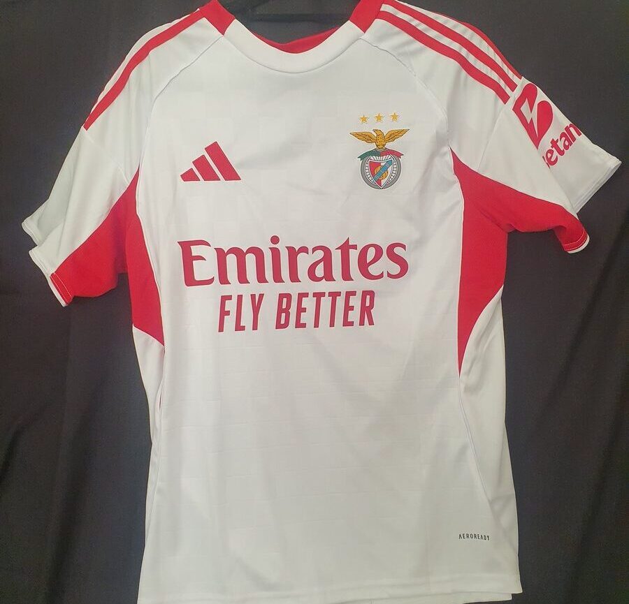 Adidas SL Benfica Auswaertstrikot Weiss/Rot #2