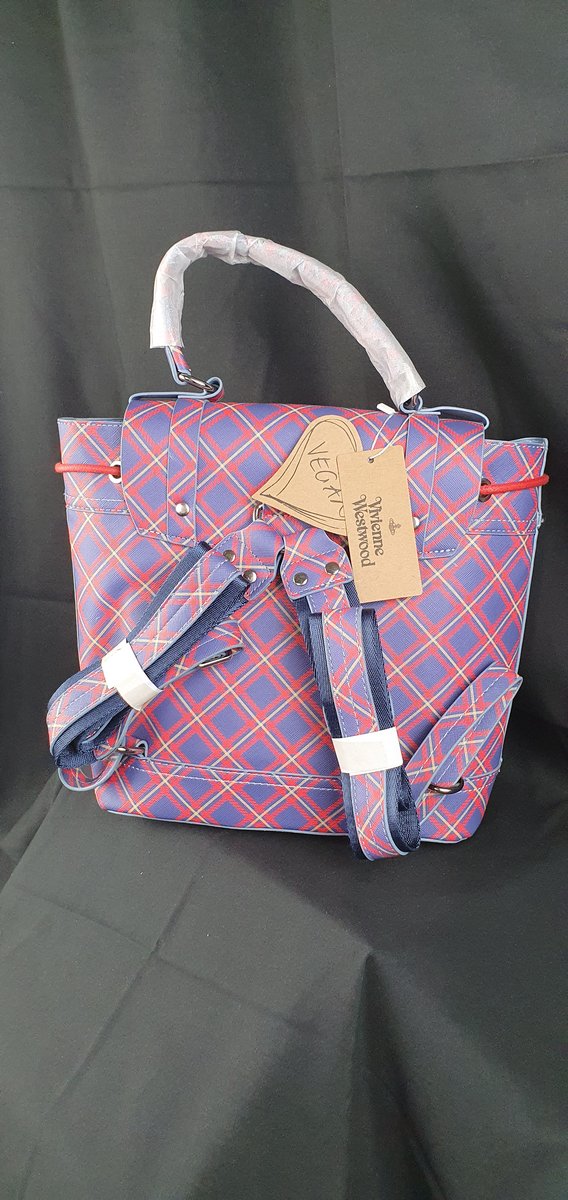 Tartan Tasche blau rot #3