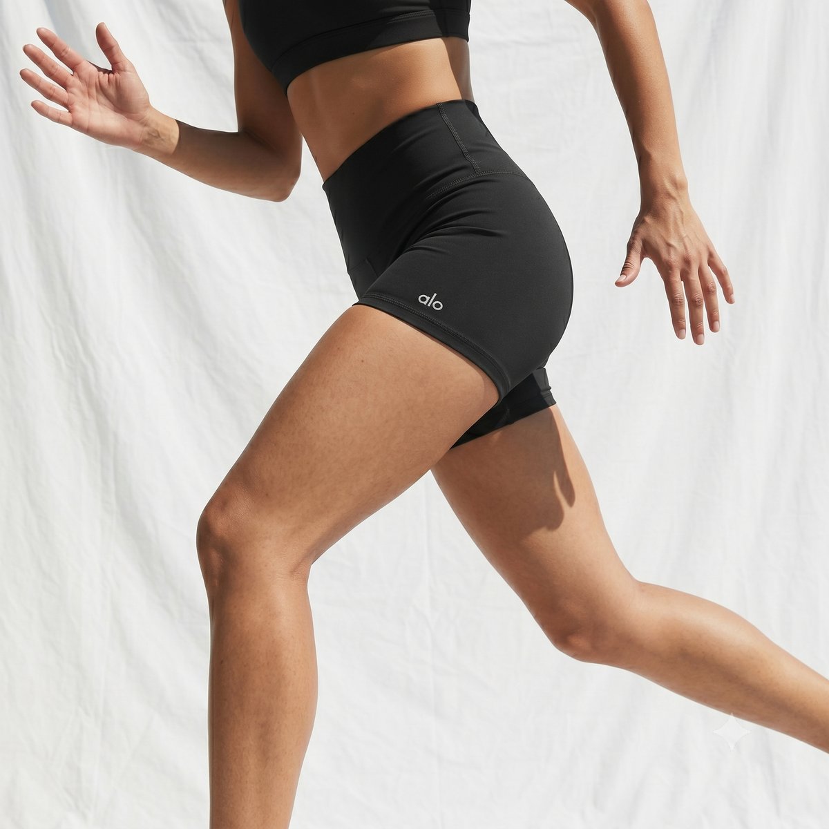Alo Yoga Biker Shorts Schwarz #3