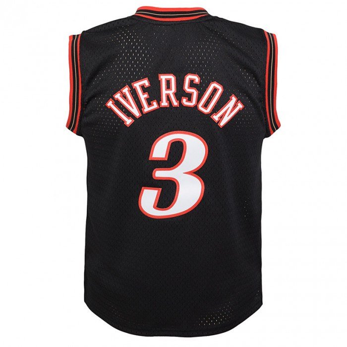 Allen Iverson 3 Philadelphia 76ers 2000-01 Mitchell & Ness Swingman Away Kinder Trikot #3