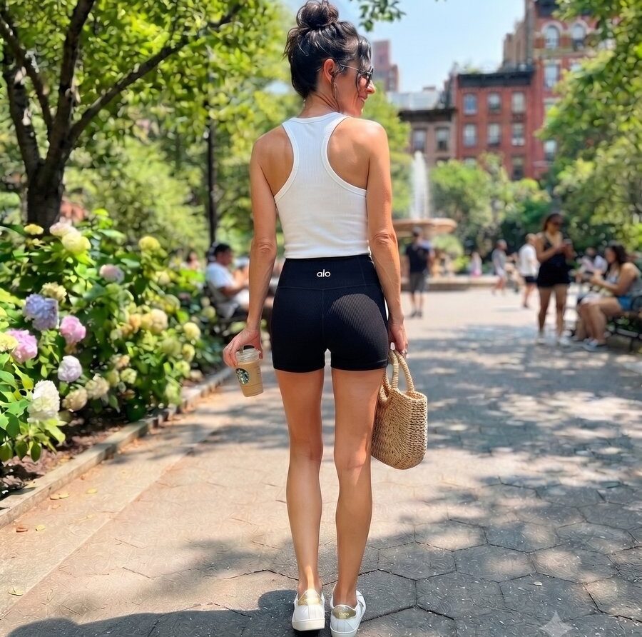 Alo Yoga Ribbed Tanktop Weiss #3