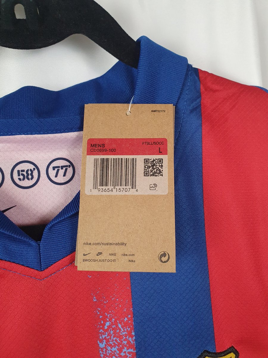 Nike FC Barcelona Retro Trikot Blau/Rot (UNHCR Edition) #3