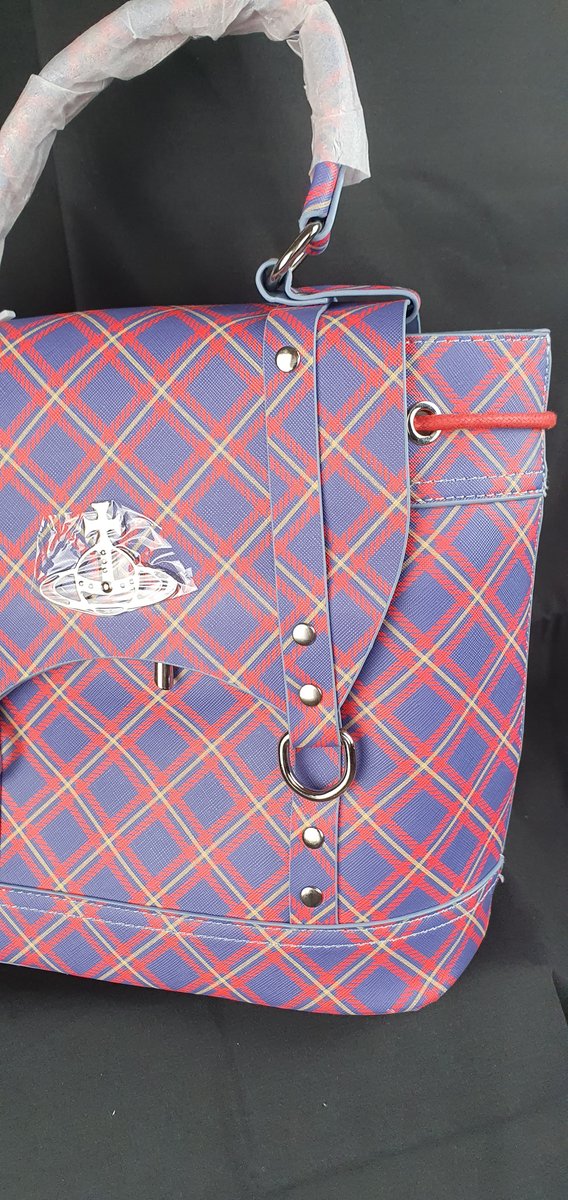 Tartan Tasche blau rot #4