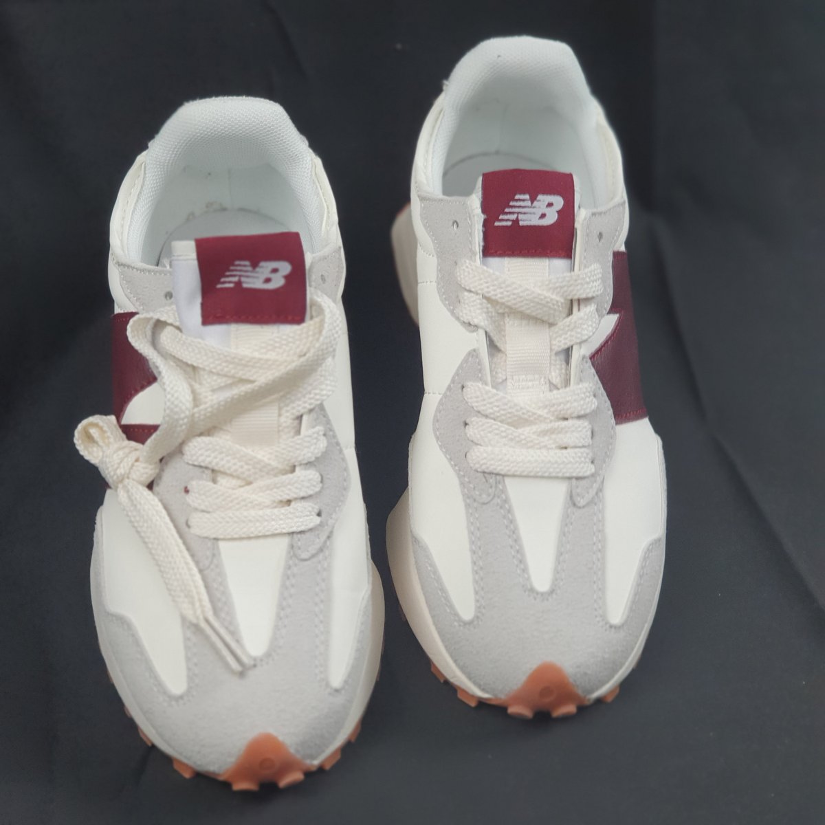 New Balance 327 Weiß/Burgund/Gum #6