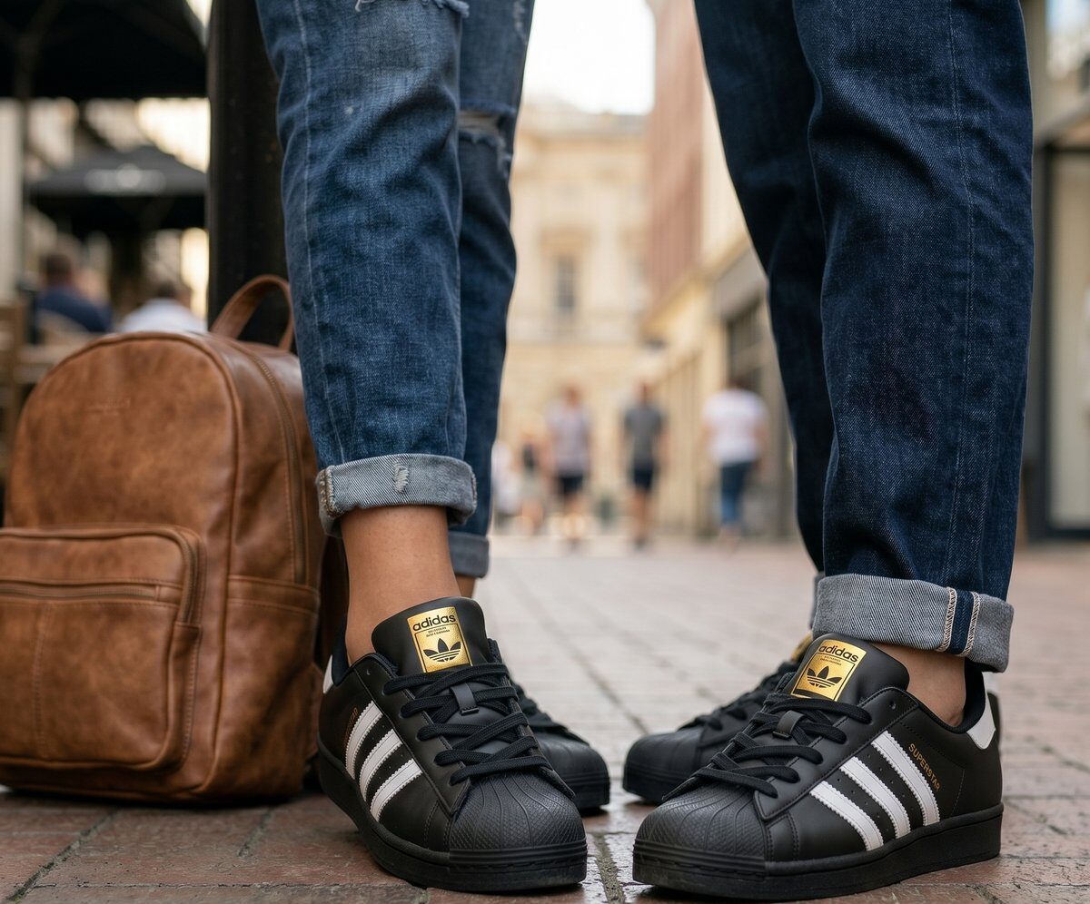 Adidas Superstar Schwarz/Weiß Gold #4
