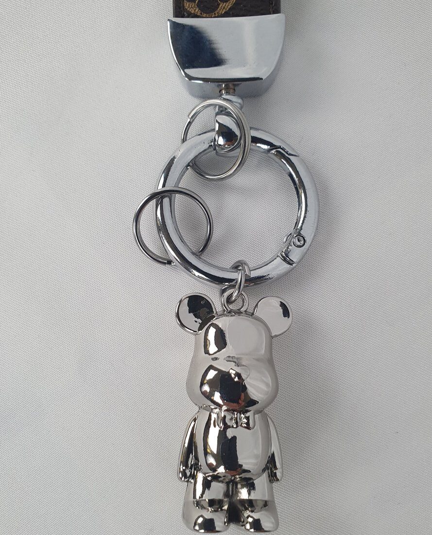 Mini-Schraubenzieher und Bearbrick Schlüsselanhänger silber #4