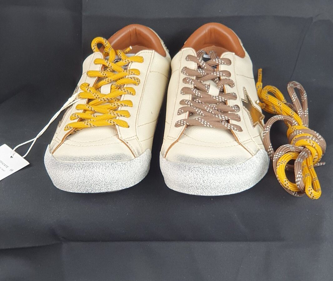 Golden Goose True Star Leder-Sneaker creme/weiß #7