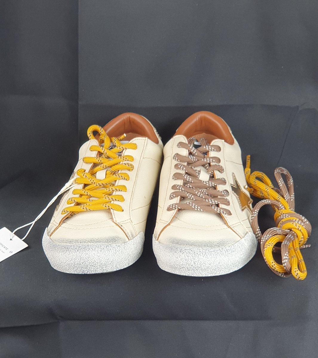 Golden Goose True Star Leder-Sneaker creme/weiß #7