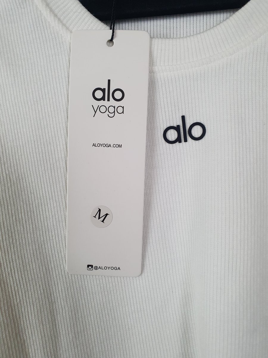 Alo Yoga Ribbed Tanktop Weiss #5