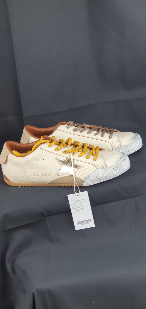 Golden Goose True Star Leder-Sneaker creme/weiß #8