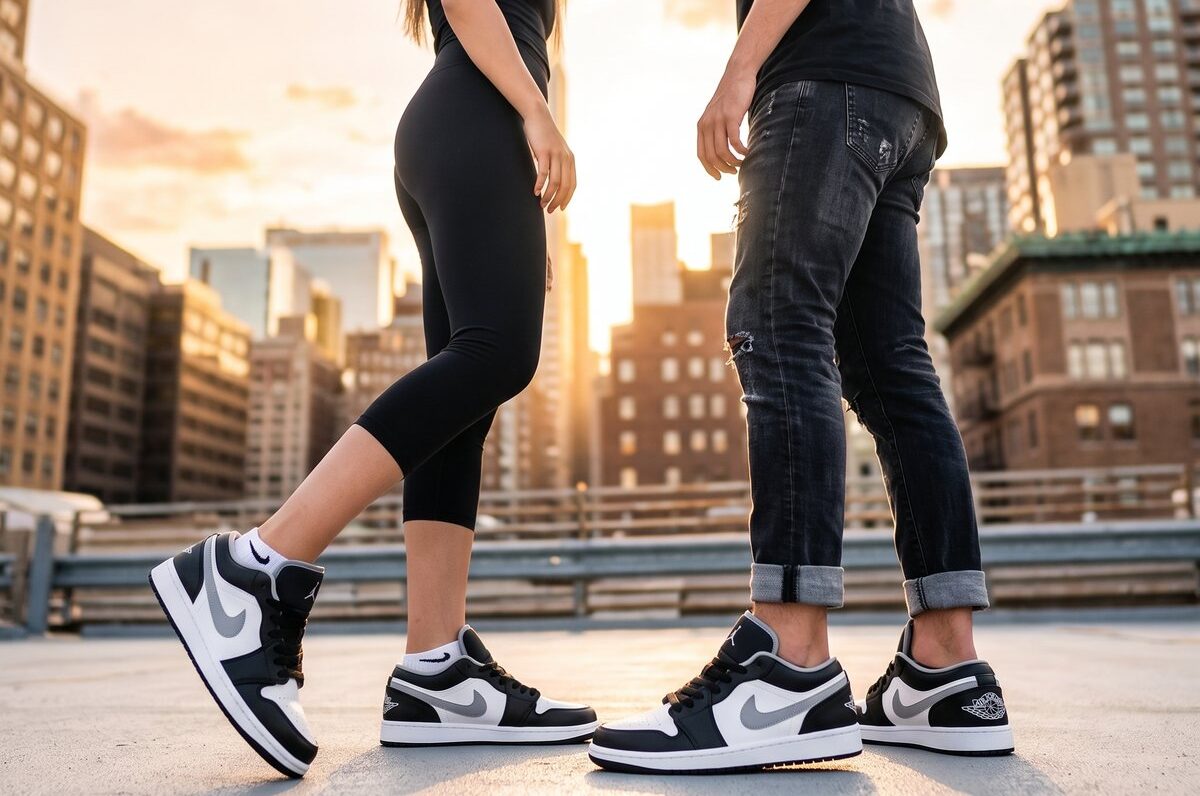 Air Jordan 1 Mid Schwarz/Weiß/Grau #6
