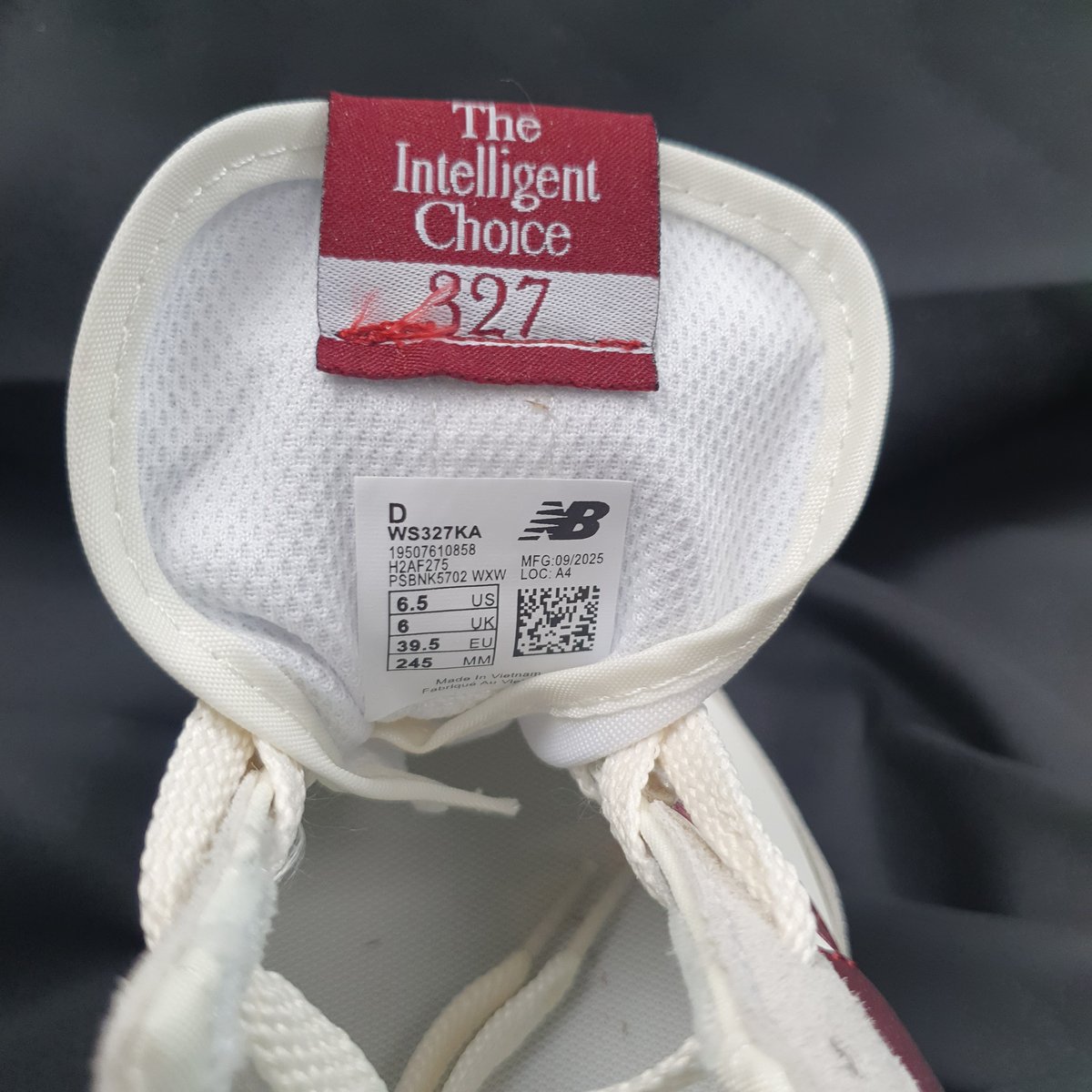 New Balance 327 Weiß/Burgund/Gum #8