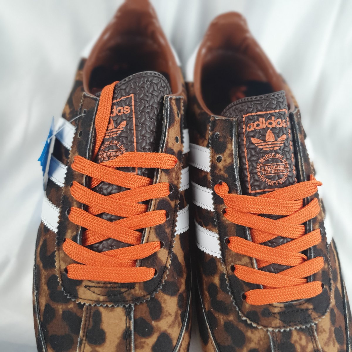 Adidas Samba Leopard Print/Orange Laces #6