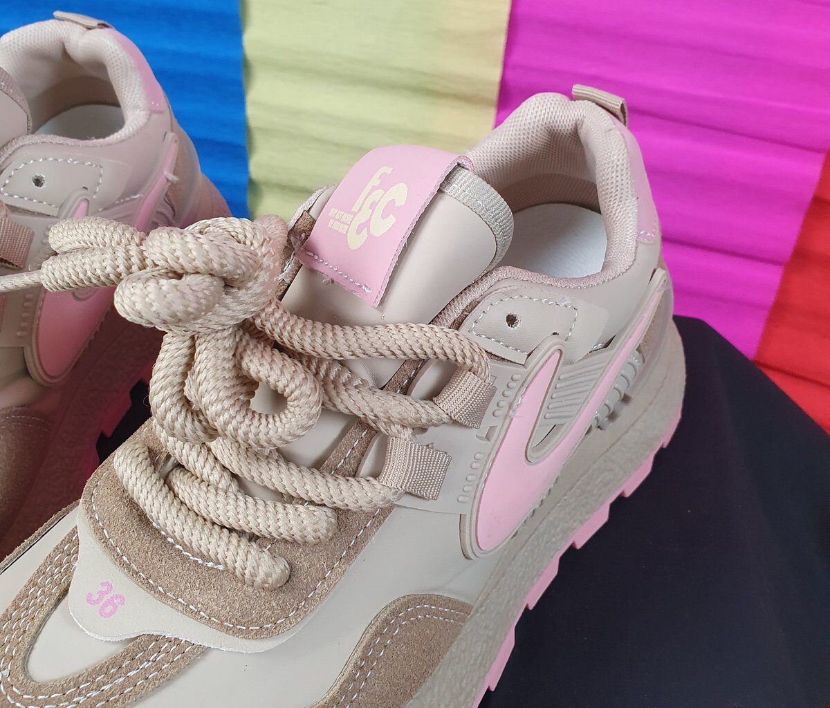 Chunky Sneaker Beige/Pink EU 36 #6