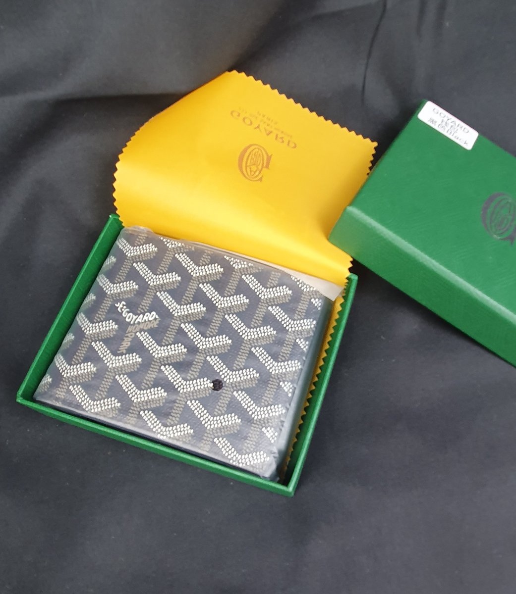 Goyard Geldbörse schwarz Chevron mit Box #7