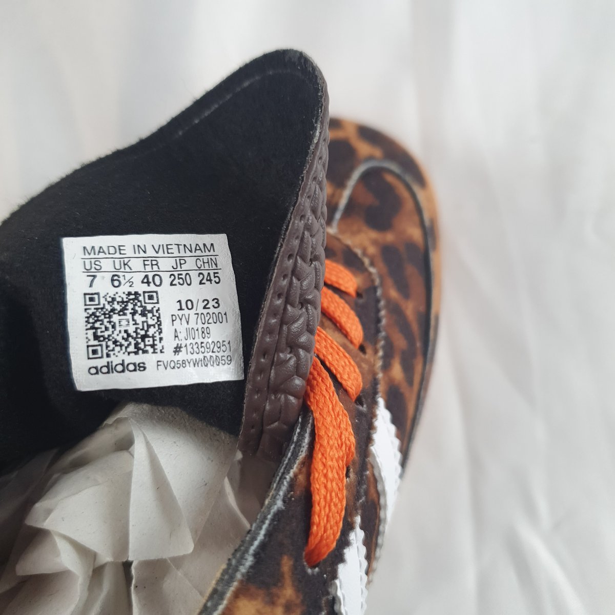 Adidas Samba Leopard Print/Orange Laces #8
